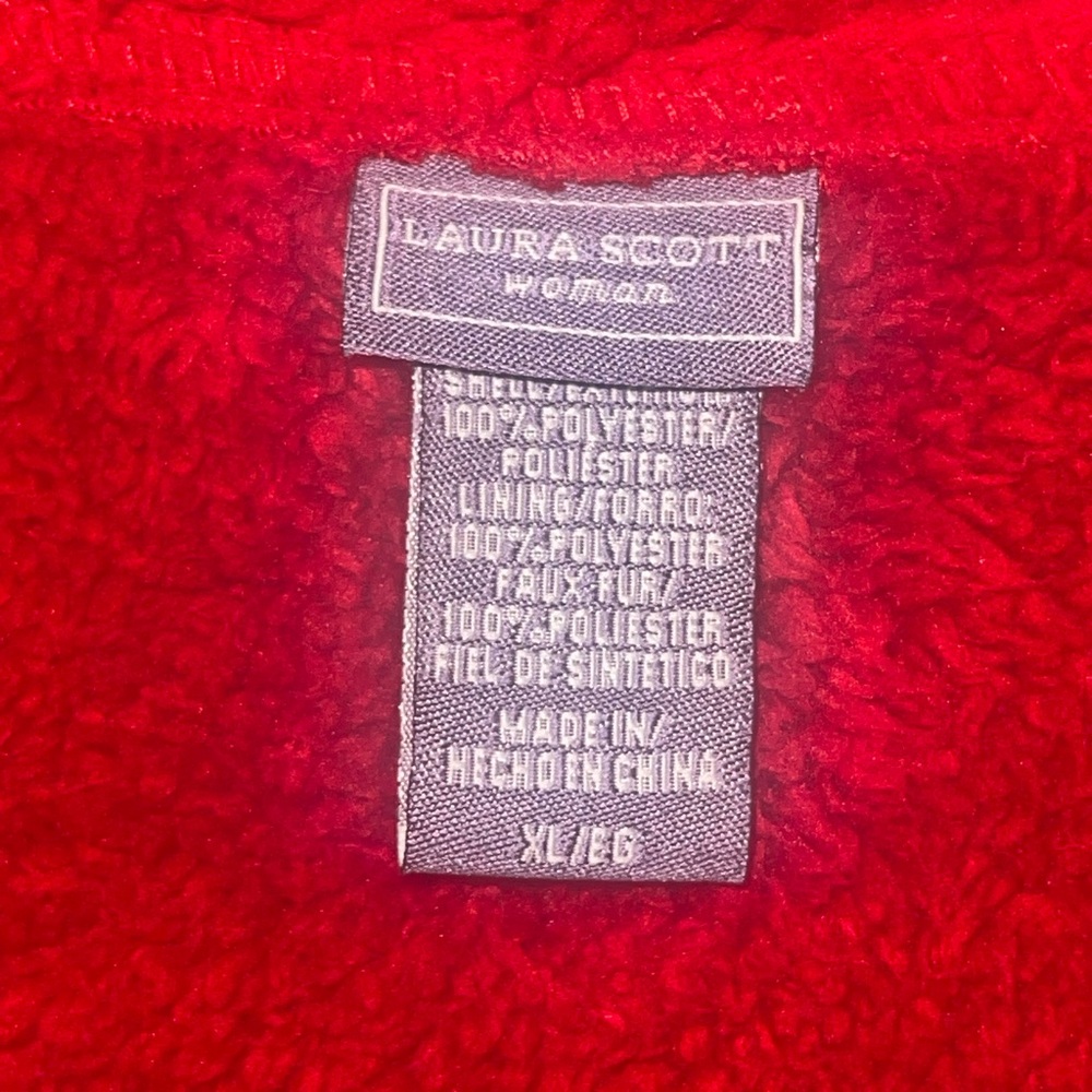 Laura Scott polyester fleece vest with a full zipper closure. Size XL GUC - Picture 3 of 4